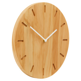 Rustic Natural Wood Effect Wall Clock, Contemporary Wall Clock, Precised Time keeping  Wall Clock For Outdoor - thumbnail 2