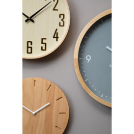 Rustic Natural Wood Effect Wall Clock, Contemporary Wall Clock, Precised Time keeping  Wall Clock For Outdoor - thumbnail 3