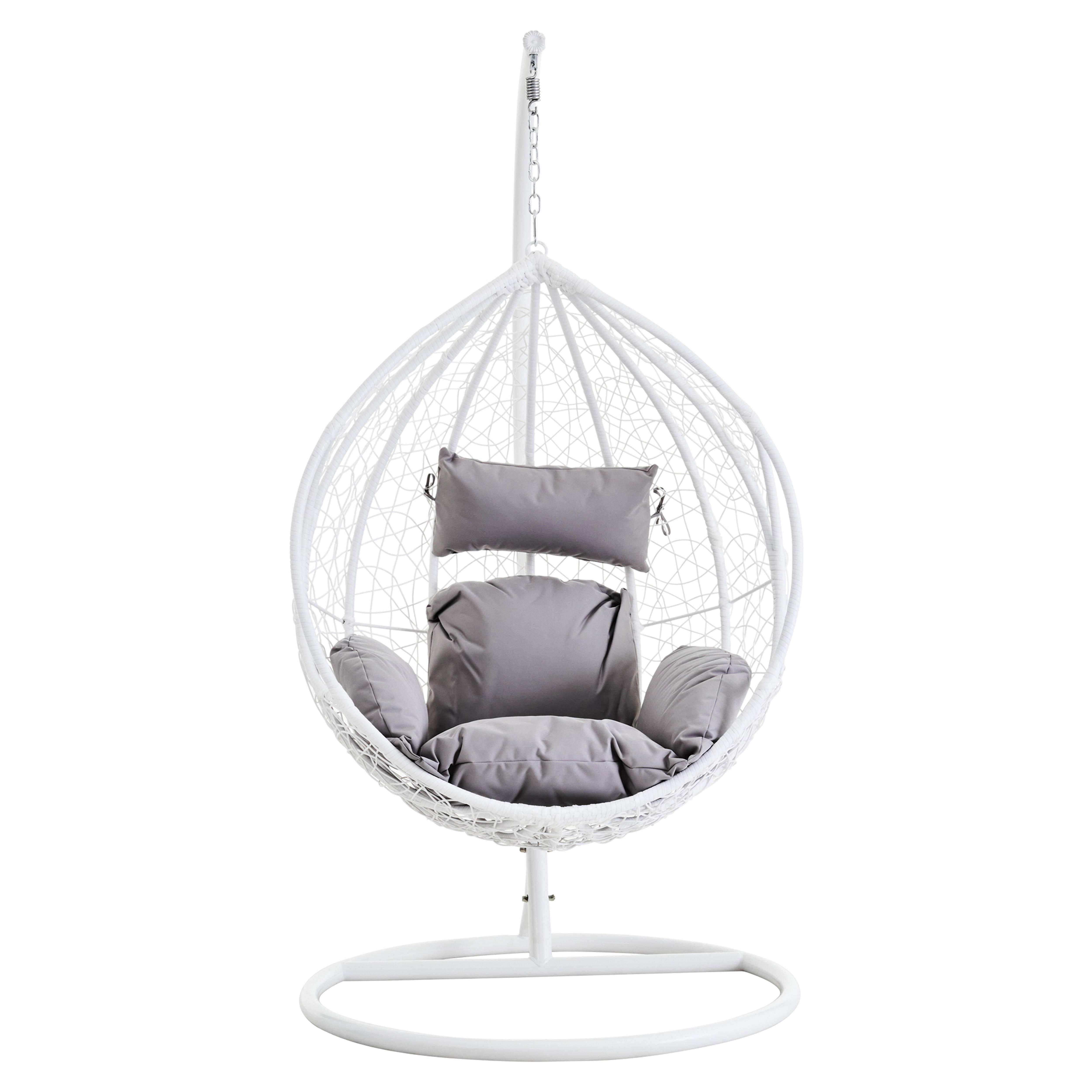 Goa Cut Out Sides White Hanging Chair - image 1