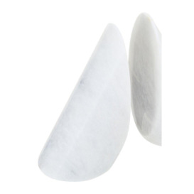 Salmo Set Of Two White Marble Bookends - thumbnail 2