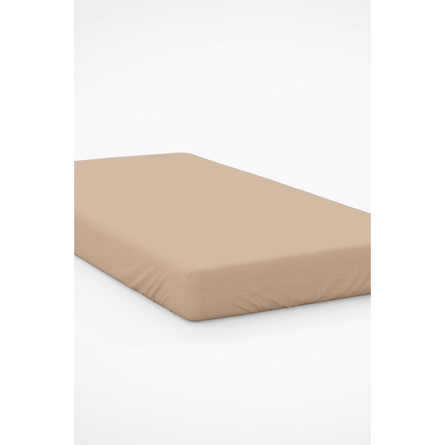 Easy Care 200 Thread Count Cotton Polyester Percale 28cm Fitted Sheet - image 1