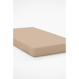 Easy Care 200 Thread Count Cotton Polyester Percale 28cm Fitted Sheet - thumbnail 1
