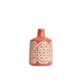 Small Petal Patterned Ceramic Vase