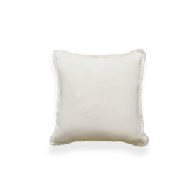 Cotton Cushion with Frayed Edge - thumbnail 2