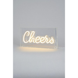 Glow Cheers Neon Light Box Table Lamp