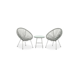 Monaco 3pc Egg Chair Bistro Set