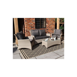 LISBON Deluxe 4 Seater 4pc Lounging Coffee Set - thumbnail 1