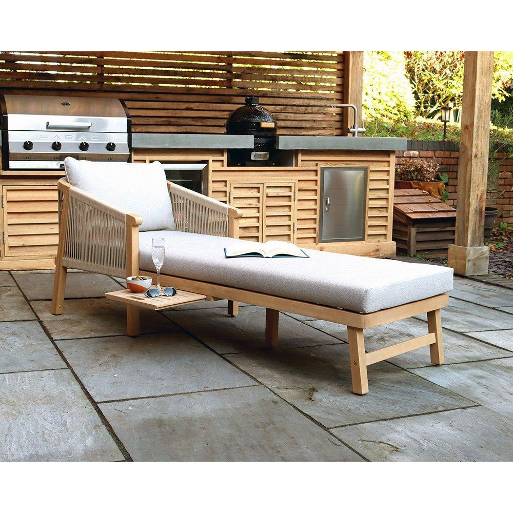 Roma Rope Sun Lounger with side table - image 1