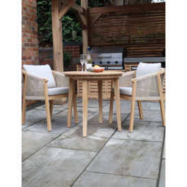 ROMA Bistro Set with Rope Lounge Dining Chairs - thumbnail 2