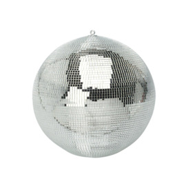 Silver Mirror Disco Ball with Dual Hanging Points 400mm