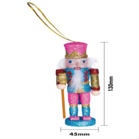 Home Indoor Pink Nutcracker Christmas Tree Bauble Decoration - thumbnail 3