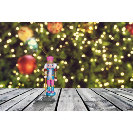Home Indoor Pink Nutcracker Christmas Tree Bauble Decoration - thumbnail 2