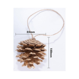 Home Festive Christmas Hanging Pine Cone Bauble Decoration - Pack of 6 - thumbnail 2