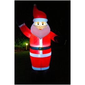 Outdoor Indoor Inflatable Plug In Father Christmas with LED Lights 170cm Height - thumbnail 3