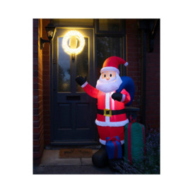 Inflatable Father Christmas with Presents and LED Lights 150cm Height - thumbnail 3