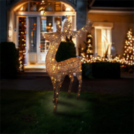 Christmas Festive Outdoor LED Christmas Light Up Reindeer with Timer - thumbnail 3
