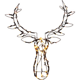Outdoor LED Christmas Stags Head with Timer and Battery operation - thumbnail 1