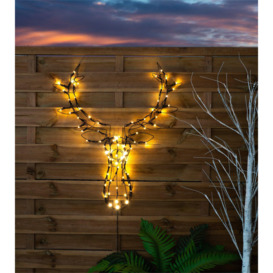 Outdoor LED Christmas Stags Head with Timer and Battery operation - thumbnail 3