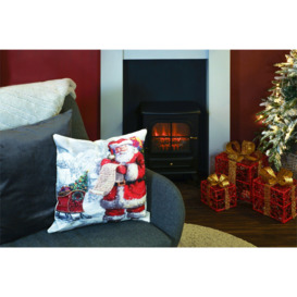 Santa Design Christmas Themed Cushion 40X40CM - thumbnail 3
