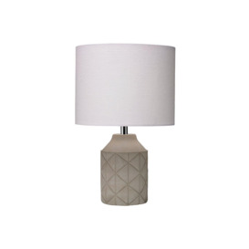 'Luca' Table Lamp Grey and White Shade