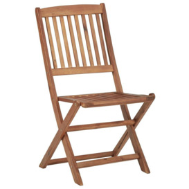 Folding Outdoor Chairs 6 pcs Solid Acacia Wood - thumbnail 2