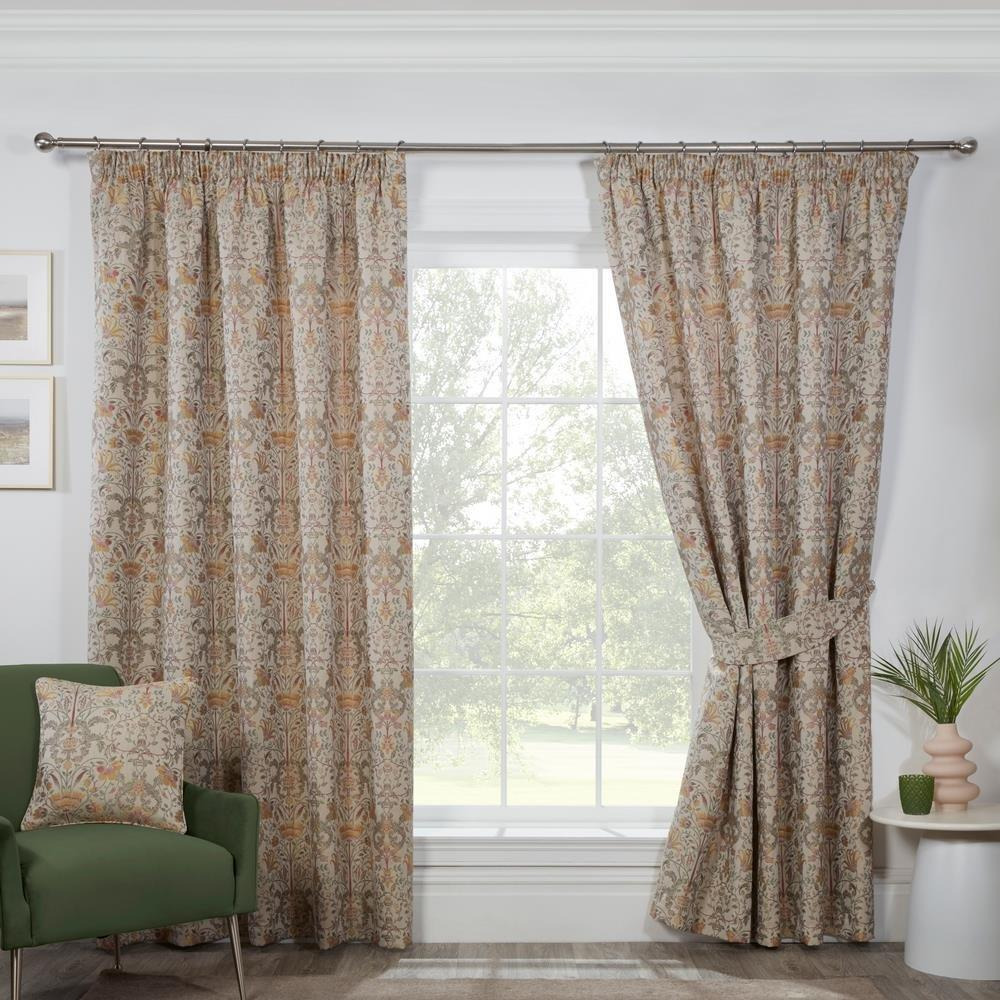 Sundour Kyoto Fully Lined Pencil Pleat Curtains Ready Made Curtain Pair - image 1