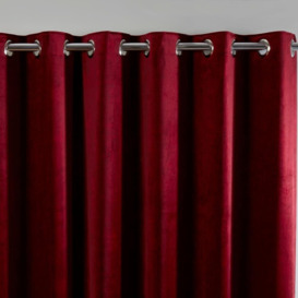 Abington Thermally Lined Velvet Eyelet Curtains - thumbnail 2