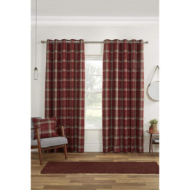 Carnoustie Checked Eyelet Blackout Curtains