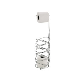 Chrome Wire Celeste Toilet Roll Holder & Spare Toilet Roll Combination