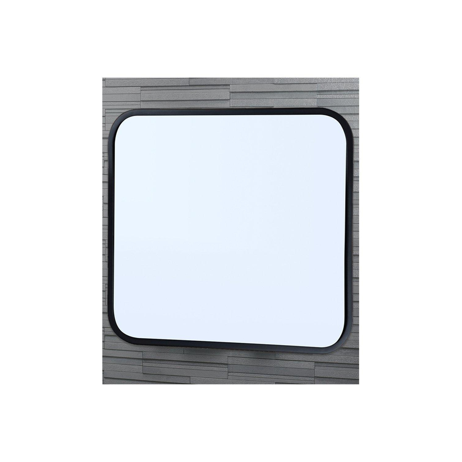 'Shoreditch' Square Black Metal Framed Mirror 40cmx40cm - image 1