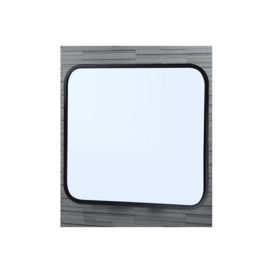 'Shoreditch' Square Black Metal Framed Mirror 40cmx40cm - thumbnail 1
