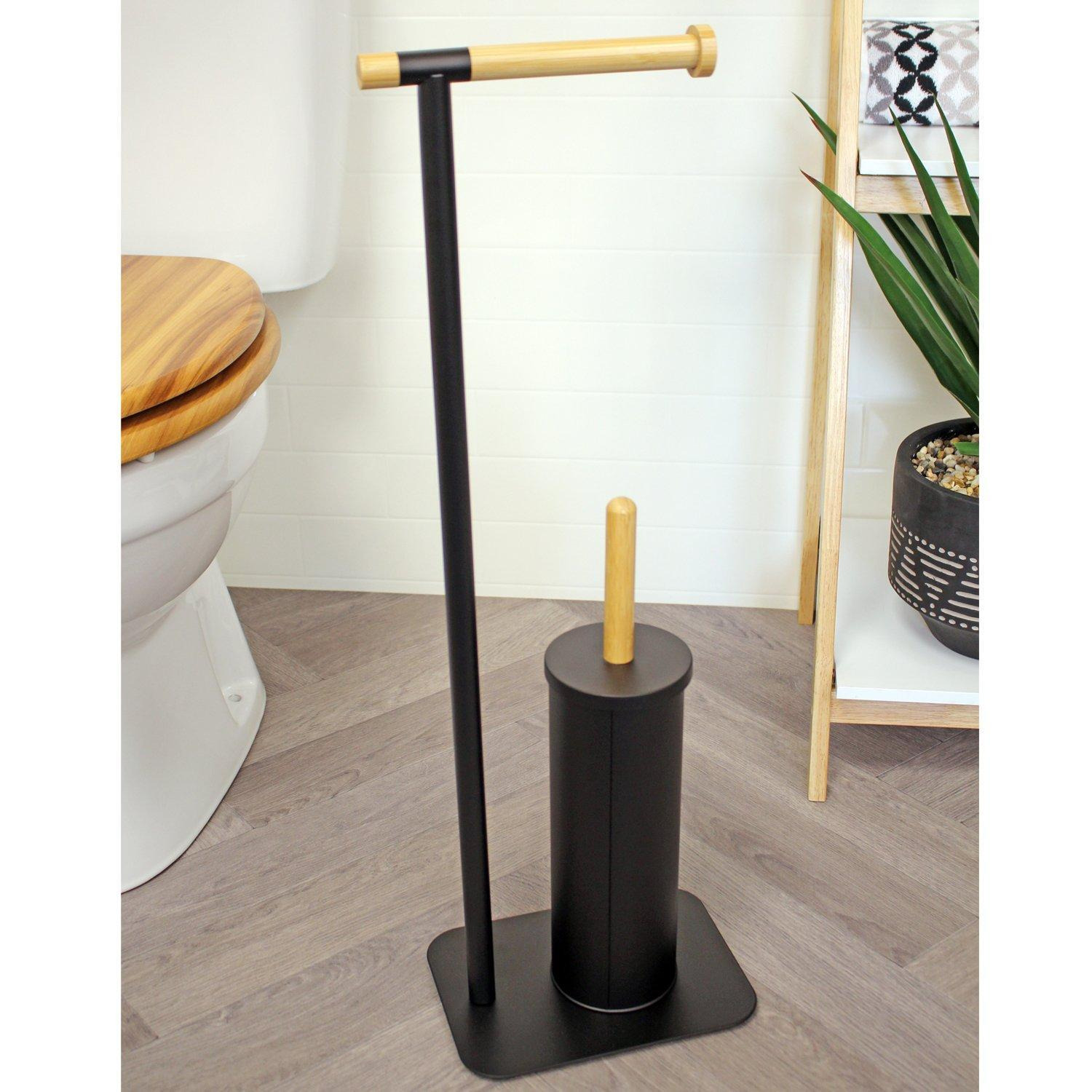 'Sonata' Toilet Roll Holder & Brush Combination Freestanding - image 1