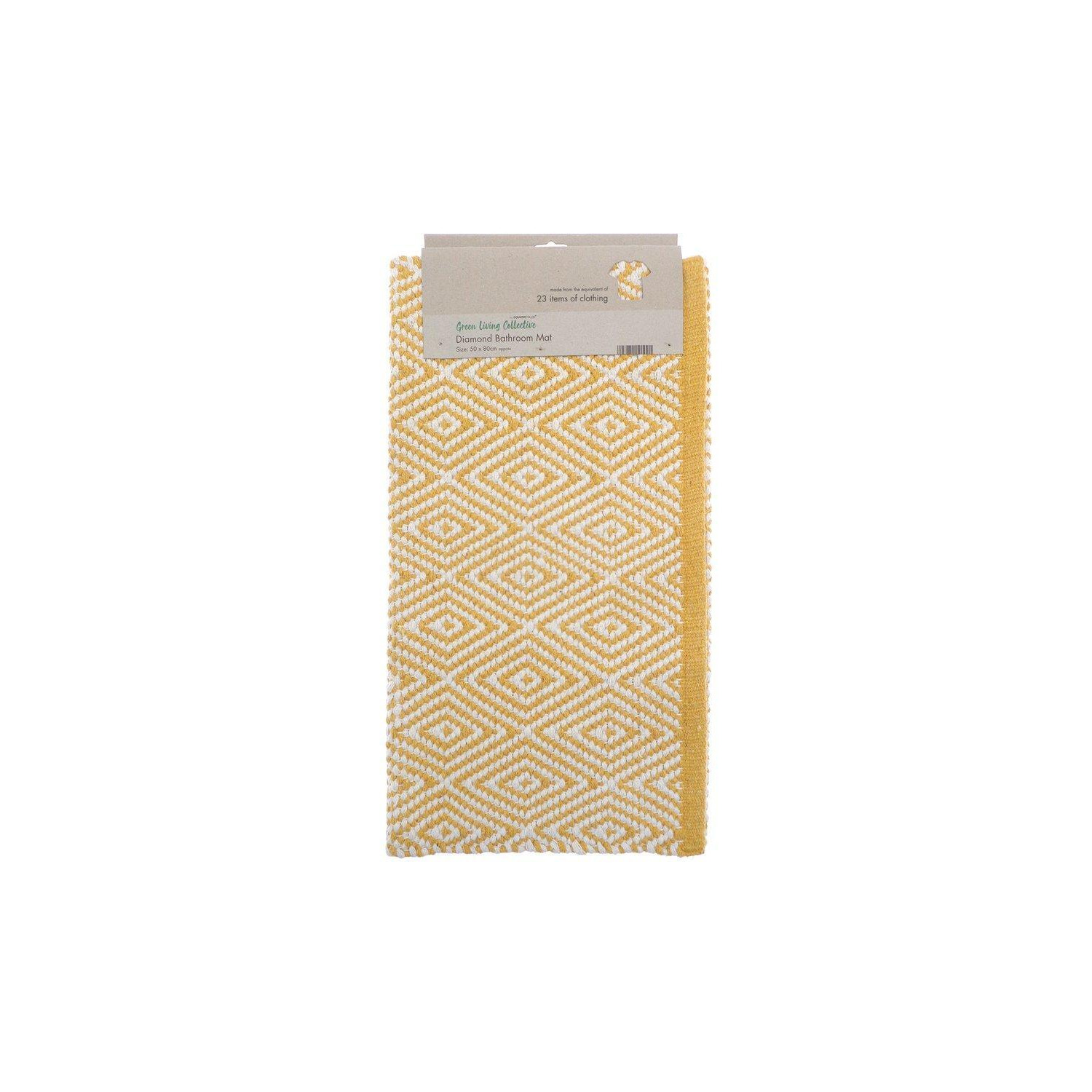 Bath Mat Diamond Ochre