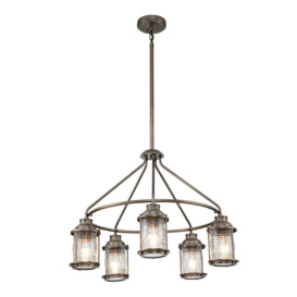 Kichler Ashland Bay Outdoor Pendant Ceiling Light Burnished Bronze IP44