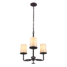 Huntley Multi Arm Chandelier 3 Light Bronze Finish E27