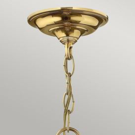 Gentry 4 Light Medium Ceiling Lantern Pendant Polished Brass E14 - thumbnail 2
