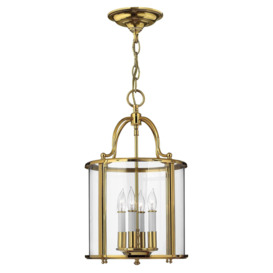 Gentry 4 Light Medium Ceiling Lantern Pendant Polished Brass E14 - thumbnail 1