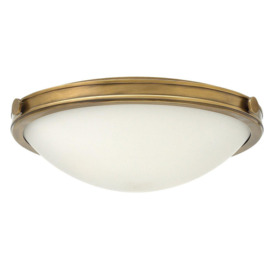 Collier 3 Light Medium Ceiling Flush Light Brass E27