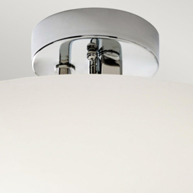 Hendrik 3 Light Semi Flush Bathroom Ceiling Light Polished Chrome IP44 G9 - thumbnail 2