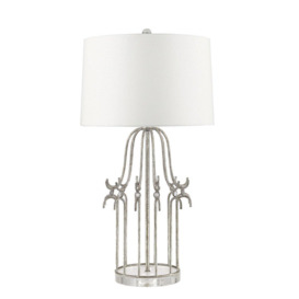 Stella 1 Light Table Lamp Silver E27 - thumbnail 1