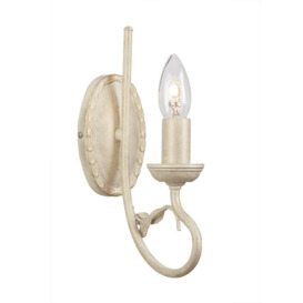 Olivia 1 Light Indoor Candle Wall Light Gold Ivory E14