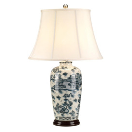 Blue Trad Wp 1 Light Table Lamp Blue E27