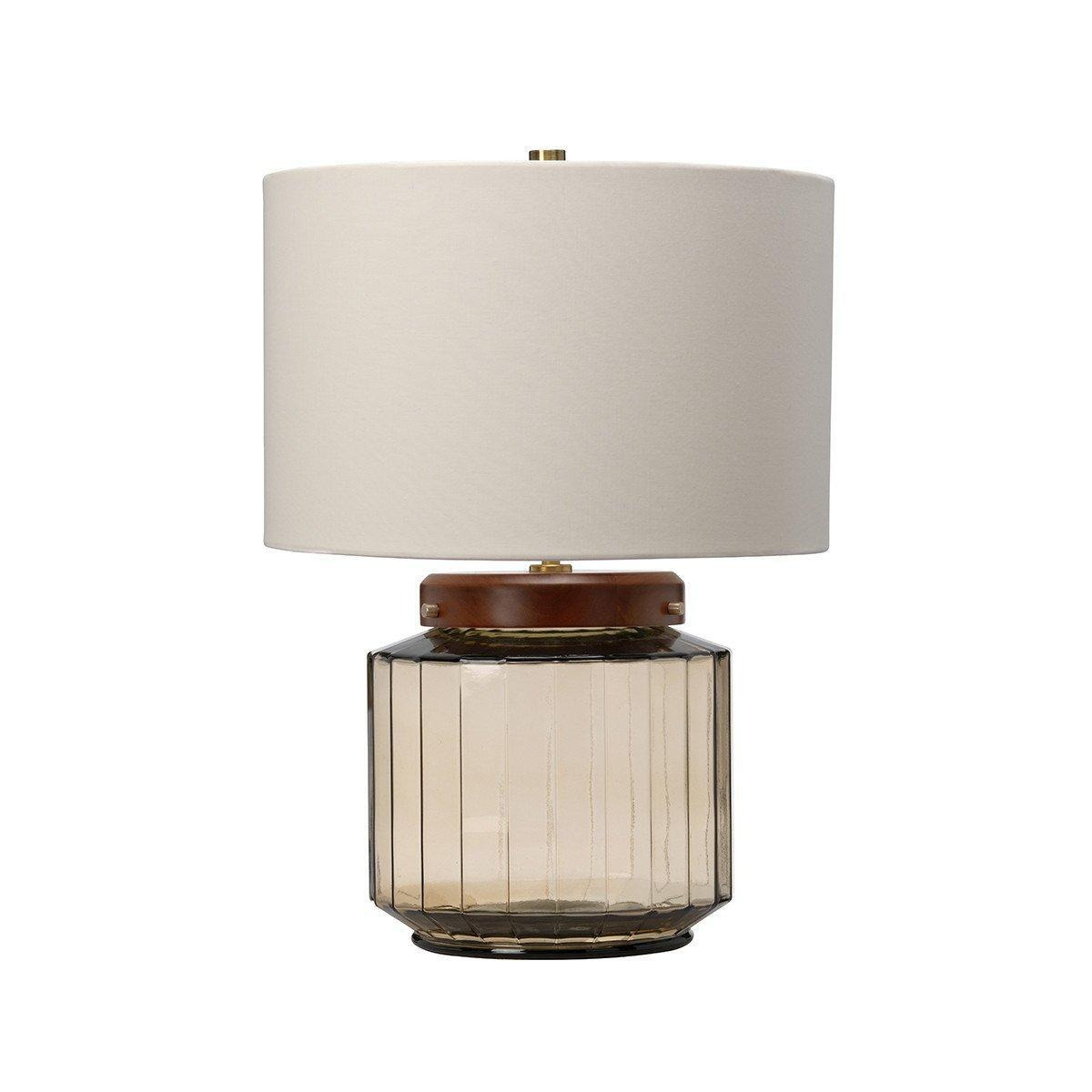 Luga Table Lamp Natural Aged Brass Glass - image 1