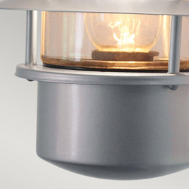 Helsingor 1 Light Outdoor Wall Lantern Light Silver 304 SS IP44 E27 - thumbnail 3