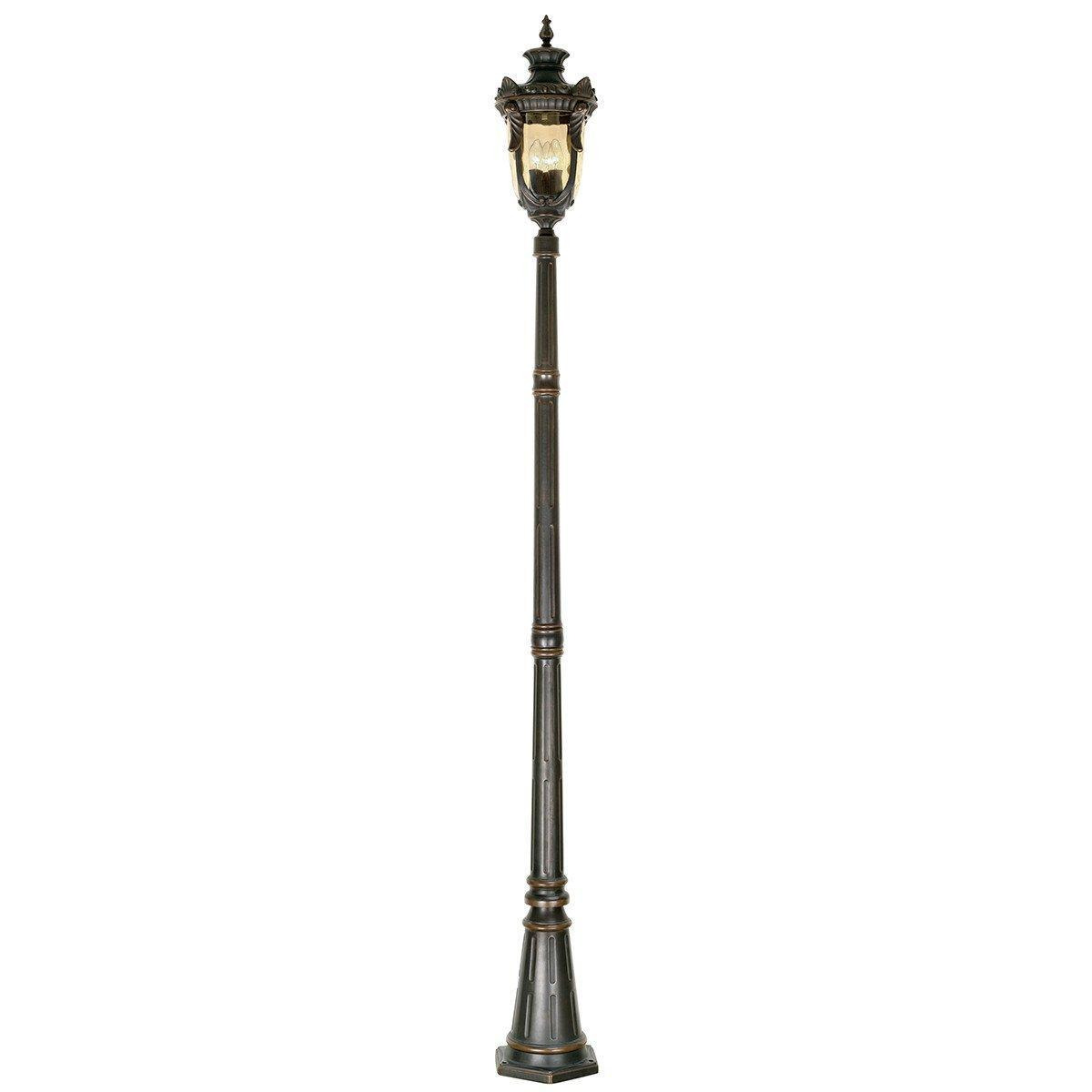 Philadelphia 3 Light Large Outdoor Lamp Post Old Bronze IP44 E27 - image 1