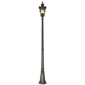 Philadelphia 3 Light Large Outdoor Lamp Post Old Bronze IP44 E27 - thumbnail 1
