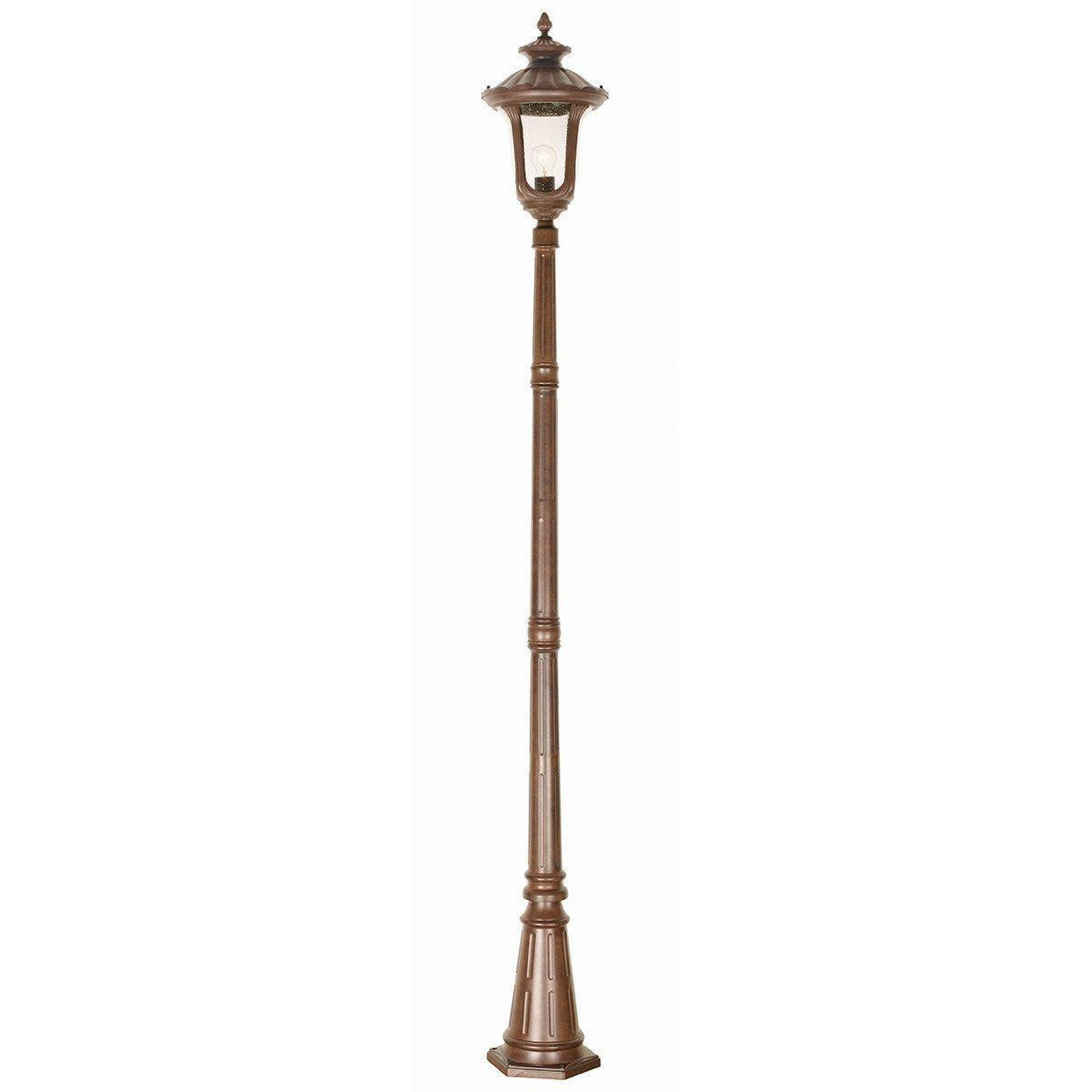 Chicago 1 Light Medium Outdoor Lamp Post Rusty Bronze Patina IP44 E27 - image 1
