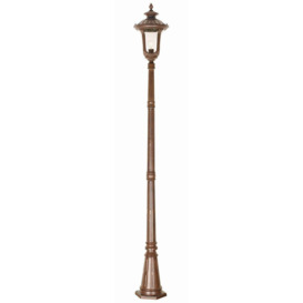 Chicago 1 Light Medium Outdoor Lamp Post Rusty Bronze Patina IP44 E27