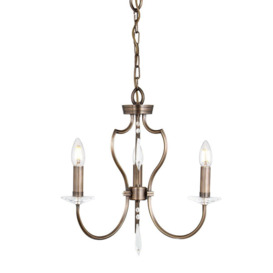 Pimlico Chandelier 3 Light Dark Bronze Finish E14