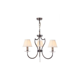 Pimlico Chandelier 3 Light Dark Bronze Finish E14 - thumbnail 2